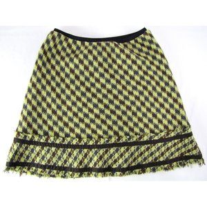 SALE! Acrylic Flared Yellow Brown Short Mini Skirt
